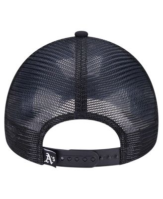 Men's Black Oakland Athletics Retro Bold A-Frame Trucker 9FORTY Adjustable Hat