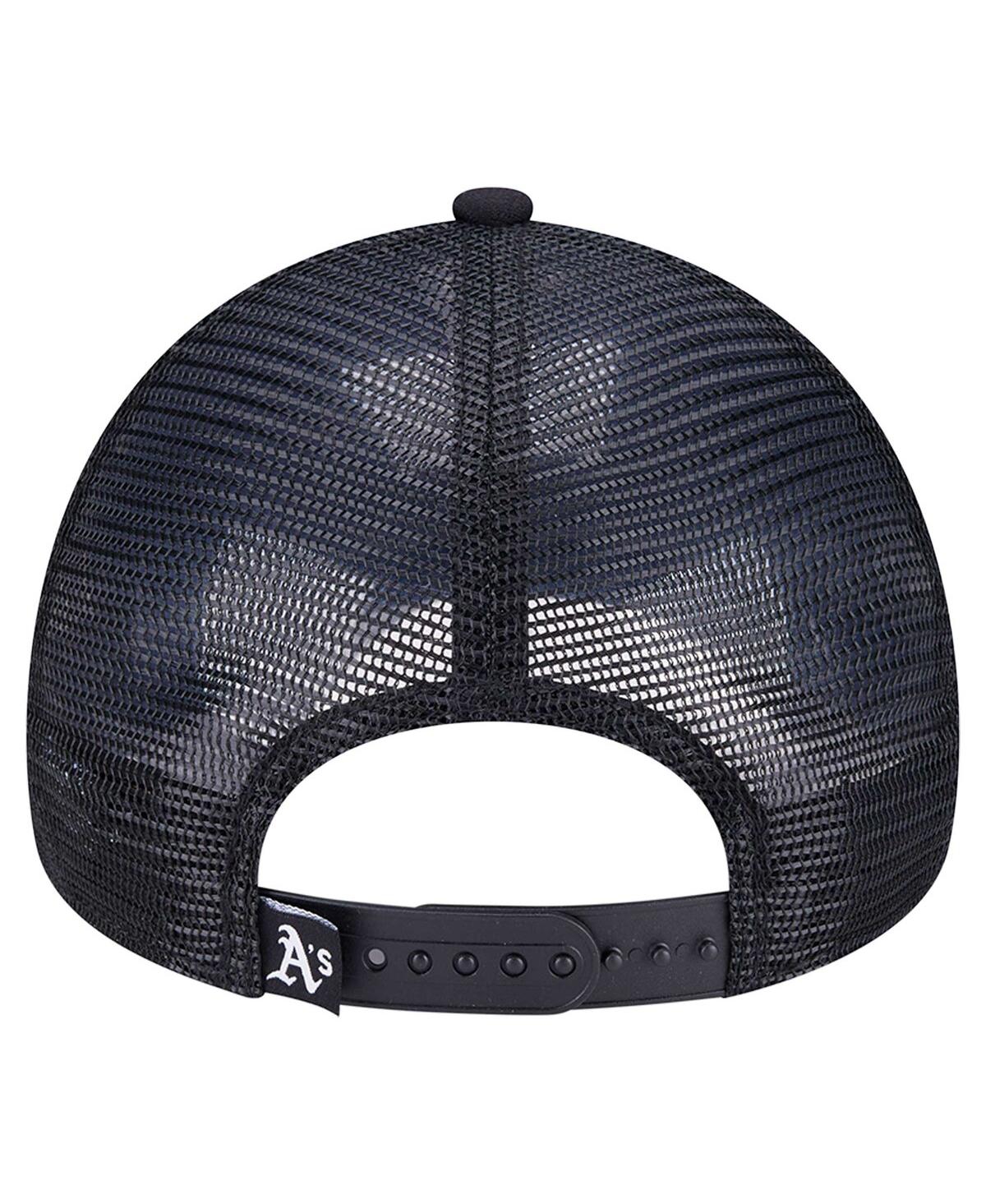 Shop New Era Men's Black Oakland Athletics Retro Bold A-frame Trucker 9forty Adjustable Hat