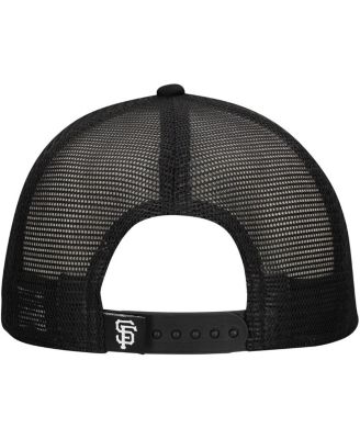Men's Black San Francisco Giants Retro Bold A-Frame Trucker 9FORTY Adjustable Hat