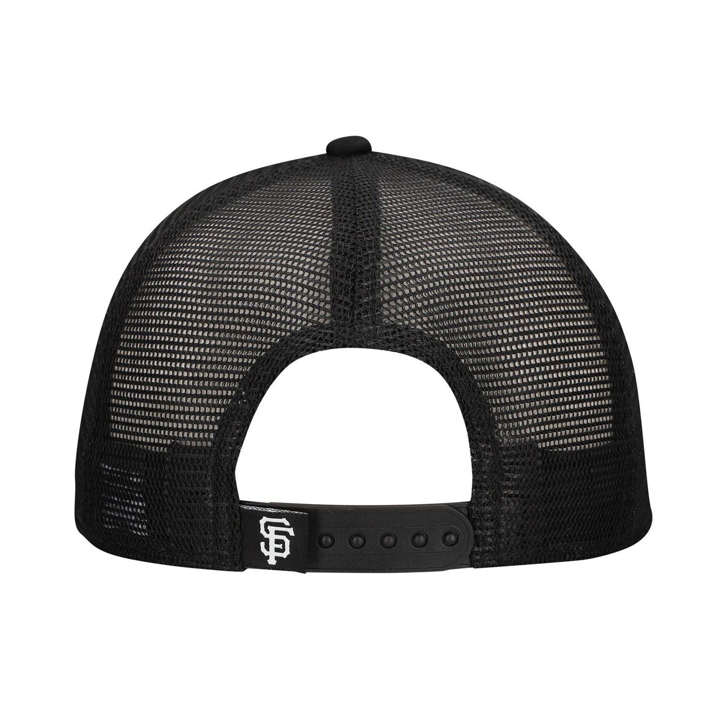 Men's Black San Francisco Giants Retro Bold A-Frame Trucker 9FORTY Adjustable Hat