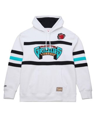 Men's White Vancouver Grizzlies Hardwood Classics Nights Head Coach Pullover Hoodie