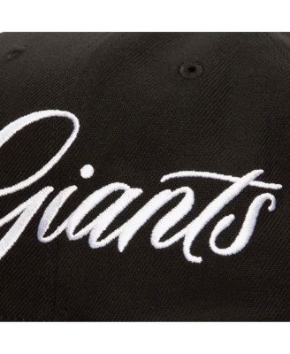 Men's Black San Francisco Giants Just Don x MLB Lux Script Snapback Hat