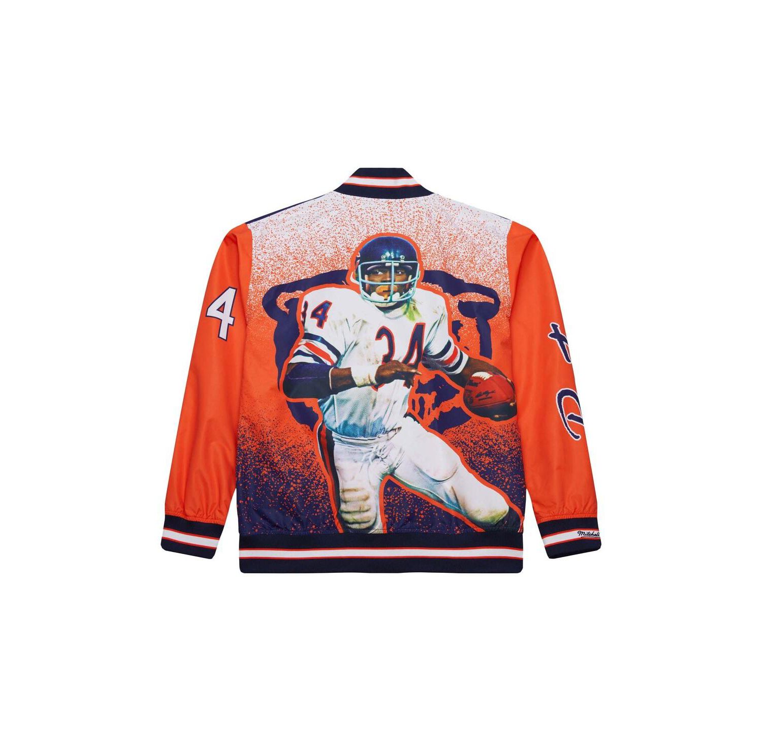 Men's Walter Payton Navy Chicago Bears Retired Player Graphic Full-Zip Satin Jacket