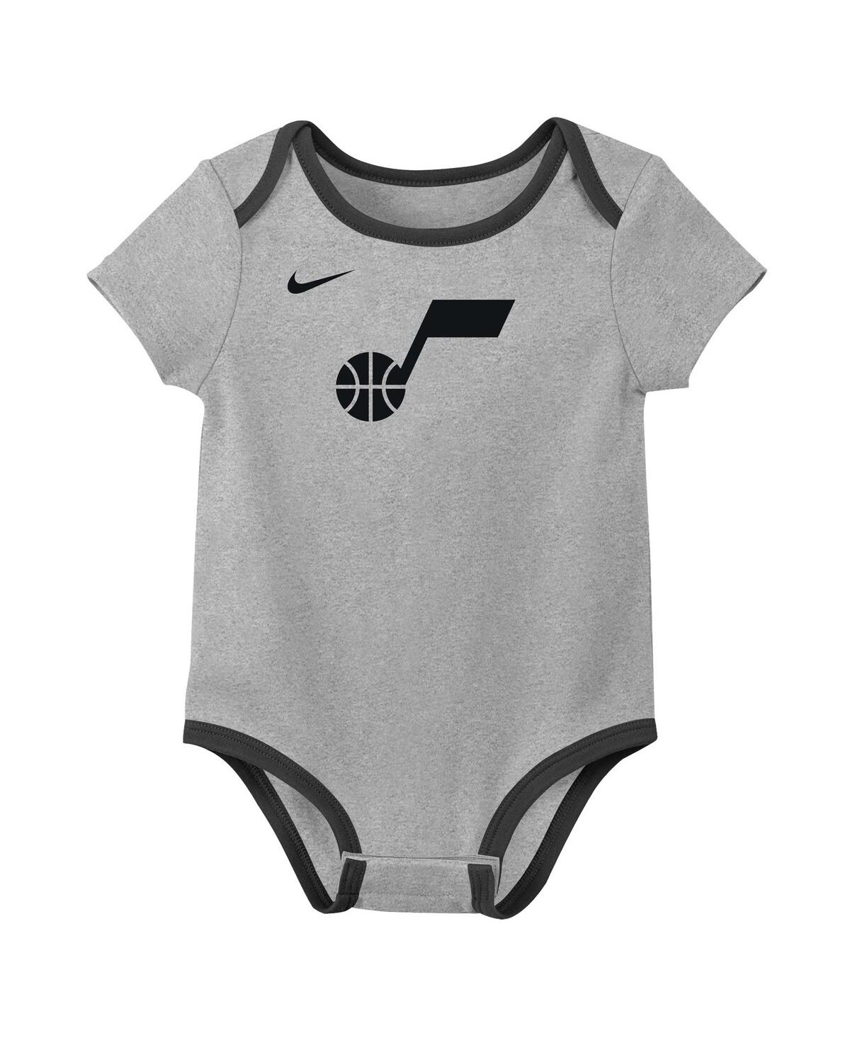 Nike Baby Boys And Girls Utah Jazz Bodysuit Pack Of 3 In Multi