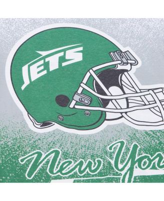 Men's White New York Jets Team Burst Vintage Logo T-Shirt