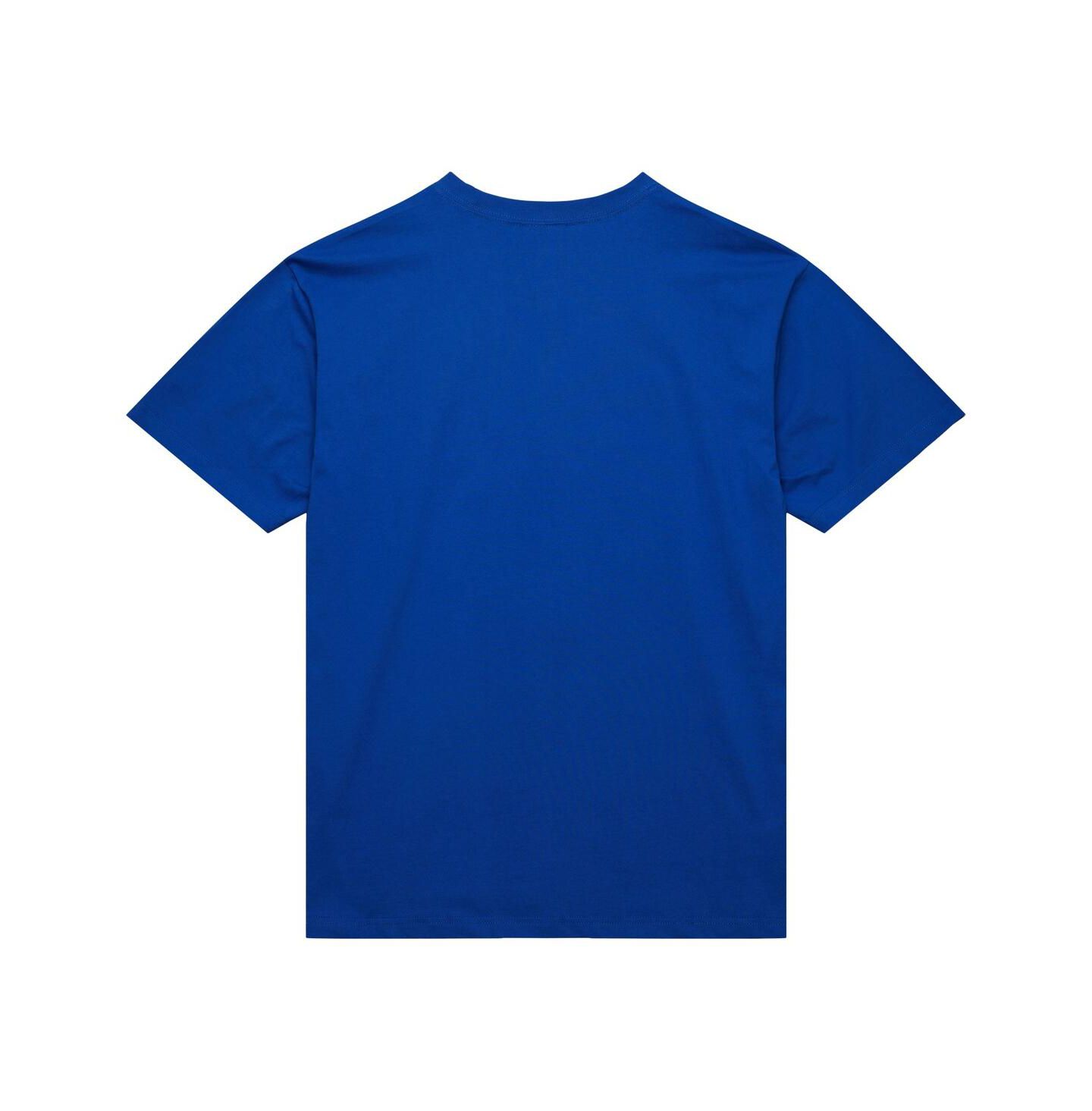 Мужская футболка Mitchell & Ness Royal Golden State Warriors Hardwood Classics Neon Nights Premium — фото 3