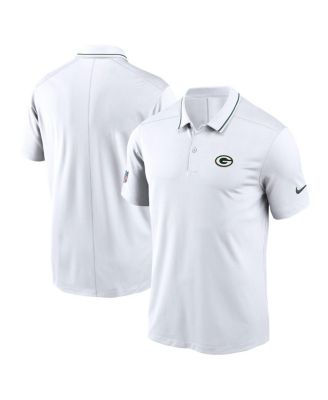 Nike - Men's White Green Bay Packers Sideline Victory Performance Polo Shirt