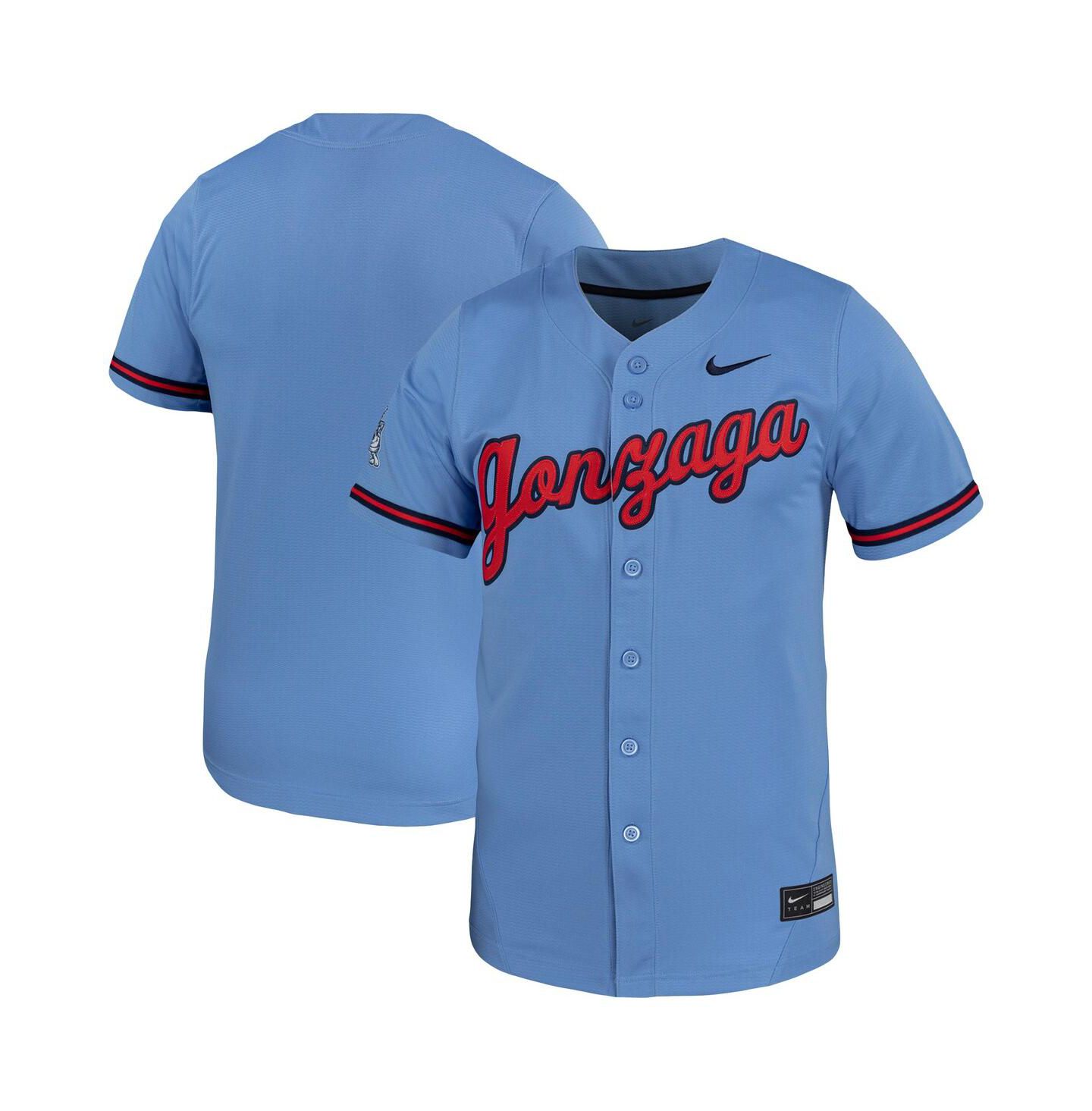 Мужской топ Nike Light Blue Gonzaga Bulldogs Replica Baseball Jersey — фото 1