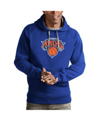 Antigua - Men's Royal New York Knicks Team Logo Victory Pullover Hoodie