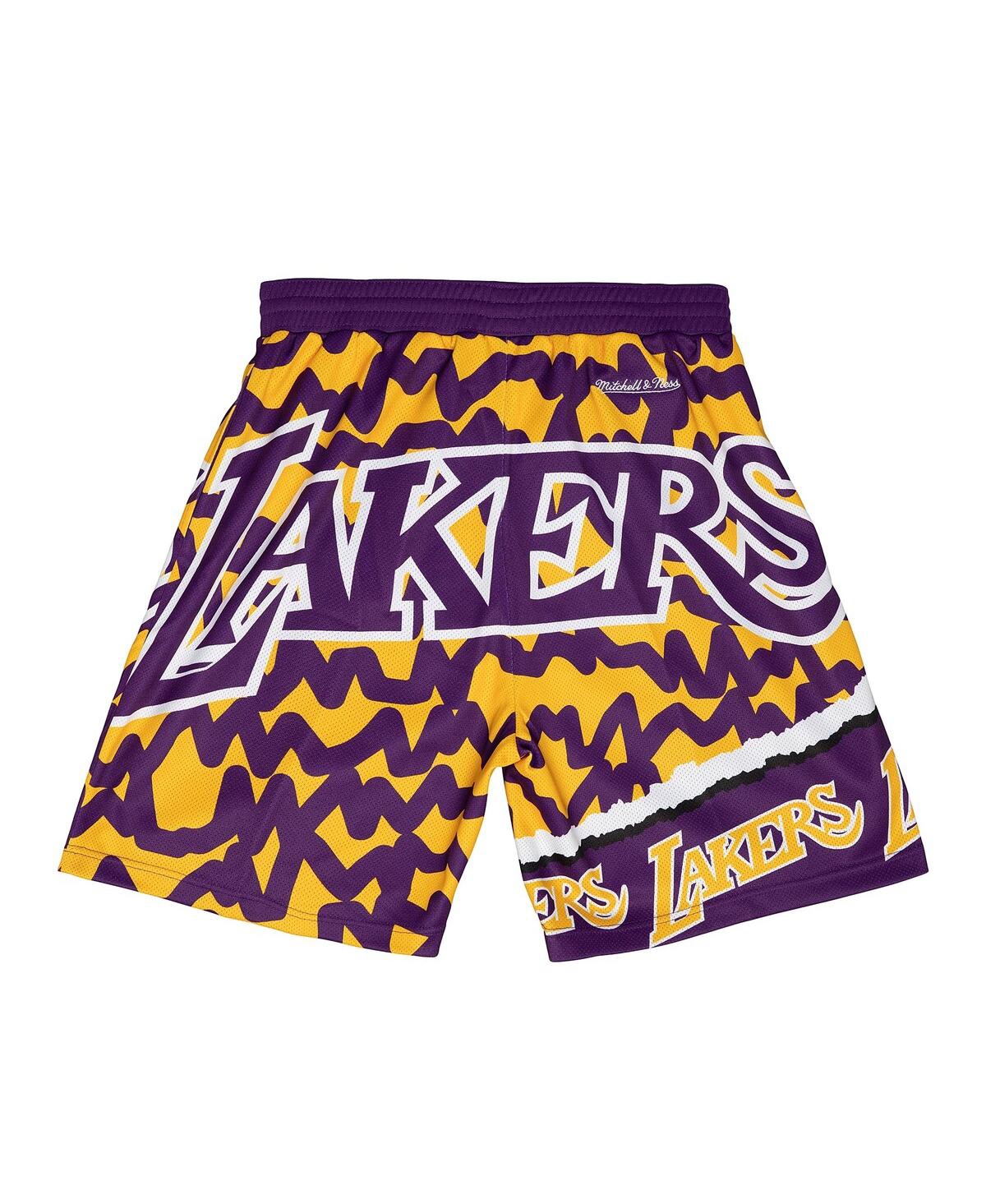 Mitchell & Ness Men's Purple/gold Los Angeles Lakers Jumbotron 2.0 Sublimated Shorts In Purple,gold