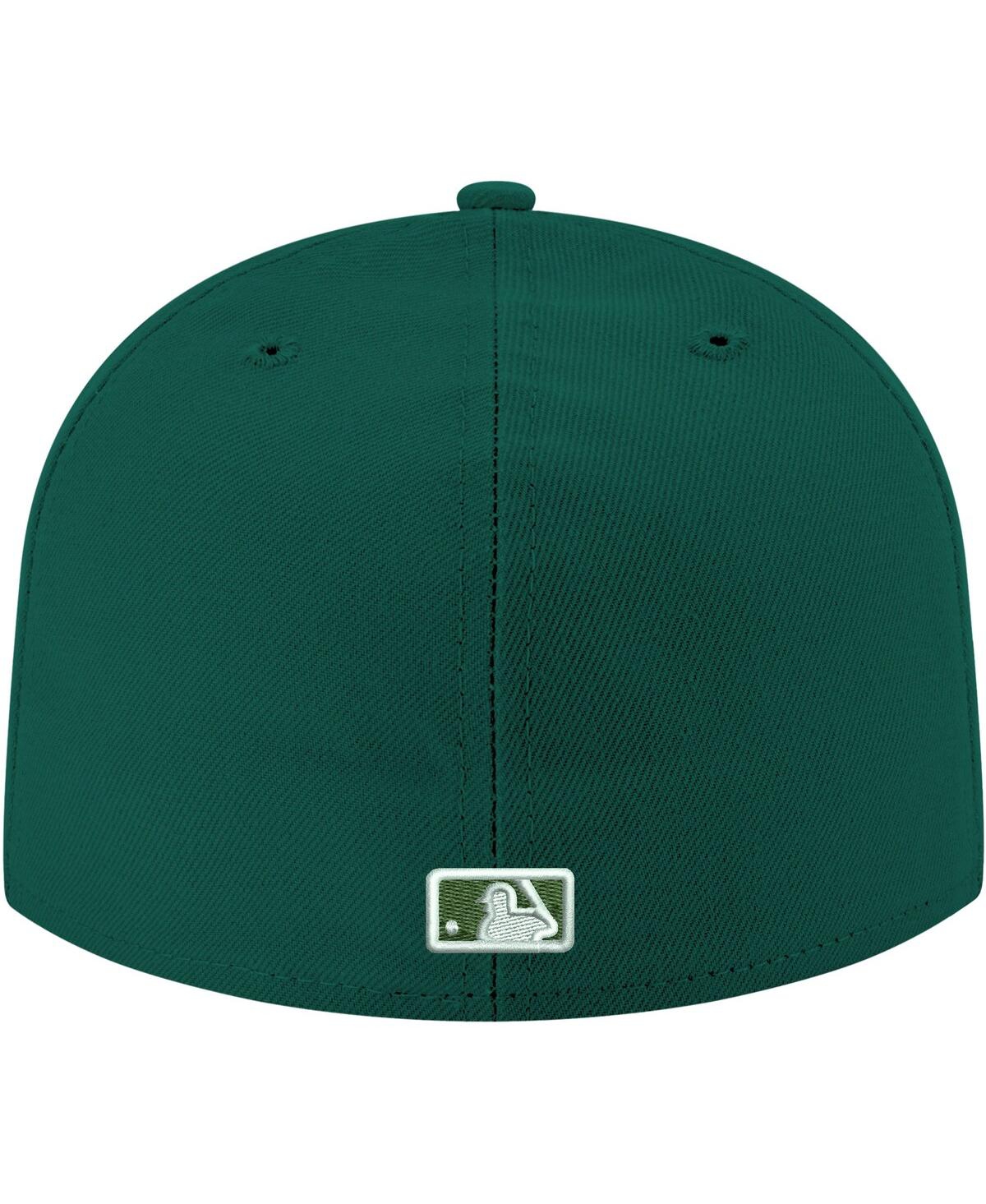 New Era Men's Green Chicago Cubs White Logo 59FIFTY Fitted Hat