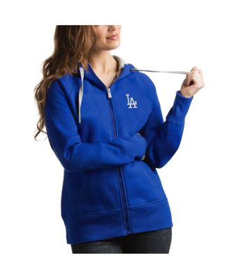 Antigua - Women's Royal Los Angeles Dodgers Victory Full-Zip Hoodie