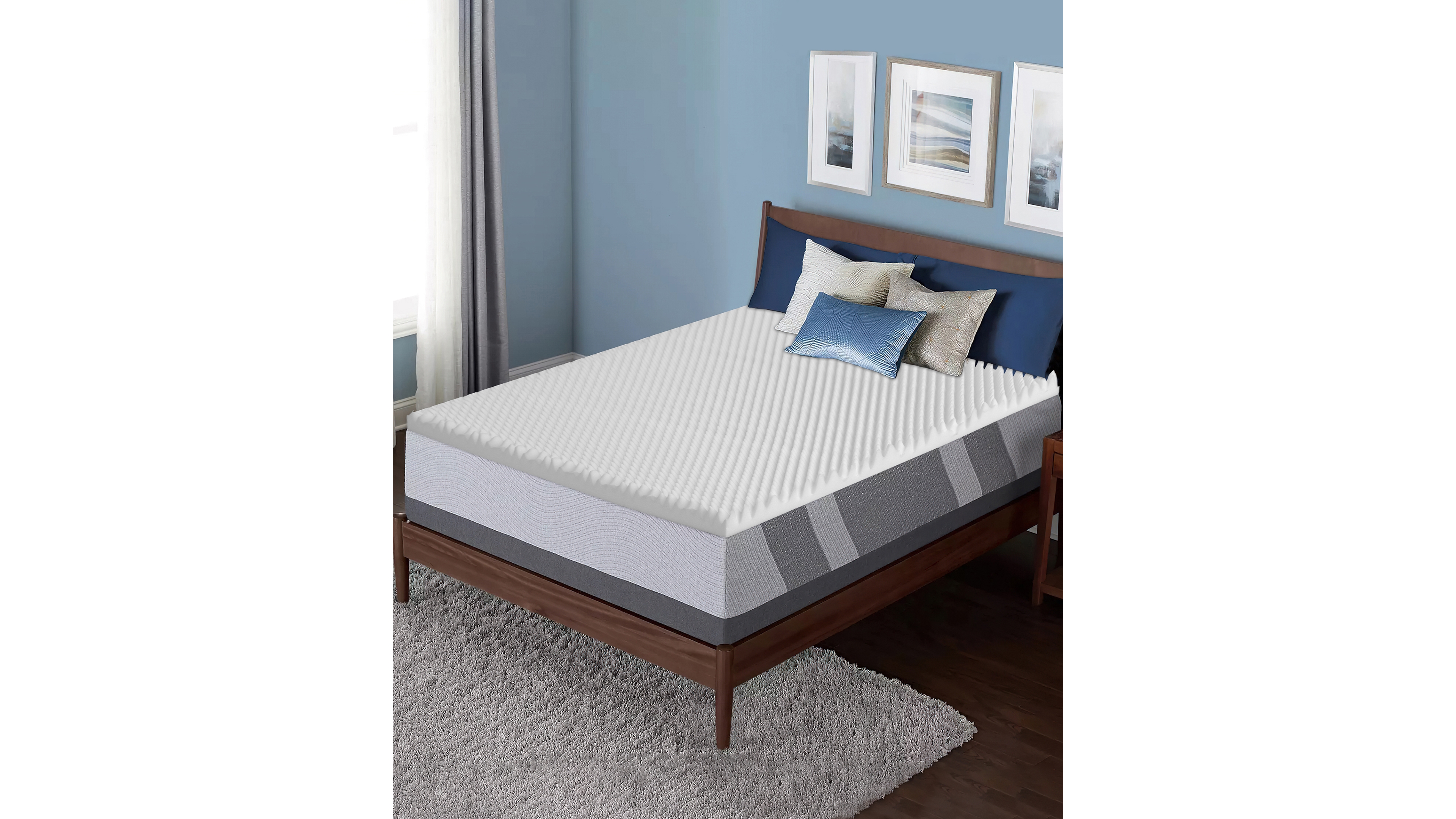 Payton 2" Convoluted Foam Mattress Topper, King