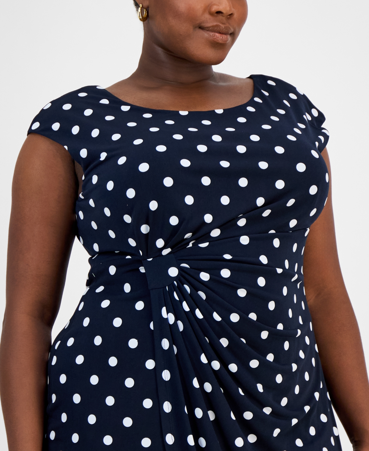 Connected Plus Size Printed Jersey Sheath Dress