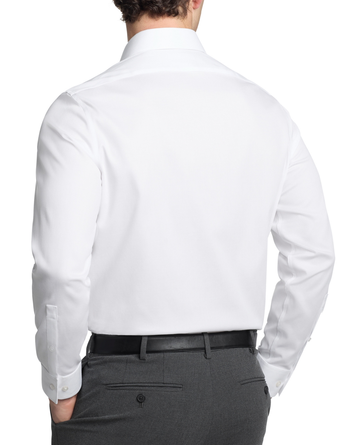 Calvin Klein Men's Steel Plus Slim Fit Dress Shirt In White