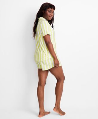 Women's Fluid Knit Notched-Collar Pajama Set, Exclusively at Macy's