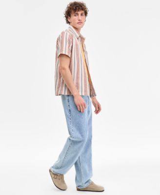 Men's Arnav Regular-Fit Geo-Stripe Button-Down Shirt, Exclusively at Macy's 