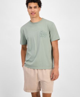 Sun + Stone - Men's Short Sleeve Embroidered Crewneck T-Shirt