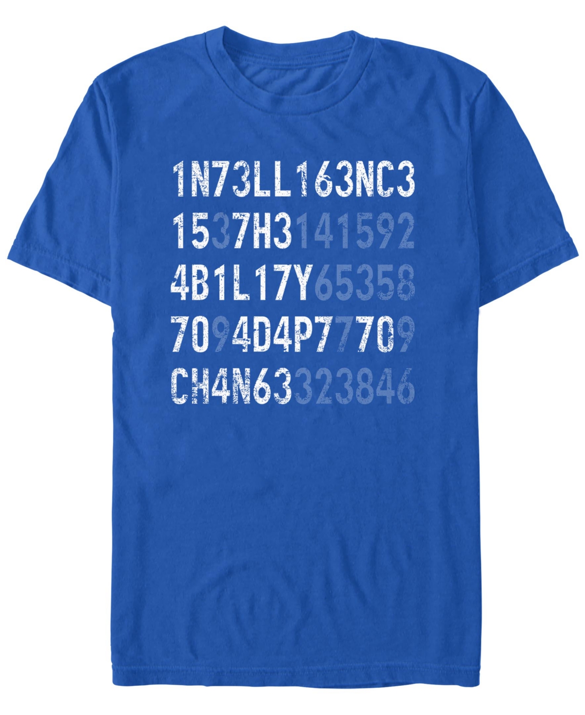 Men's Intelligence Is The Ability To Adapt To Change T-Shirt - Royal