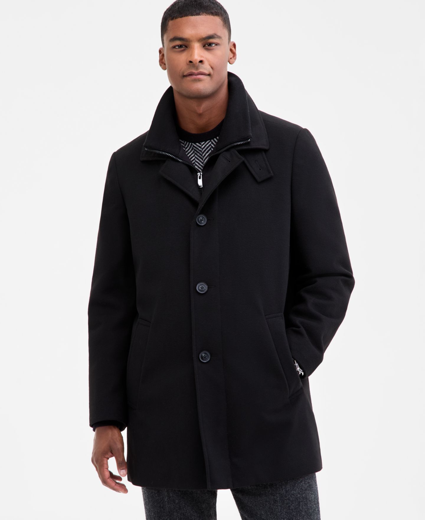 Мужское пальто Calvin Klein Coleman обычного кроя, цвет: Чёрный — фото 2