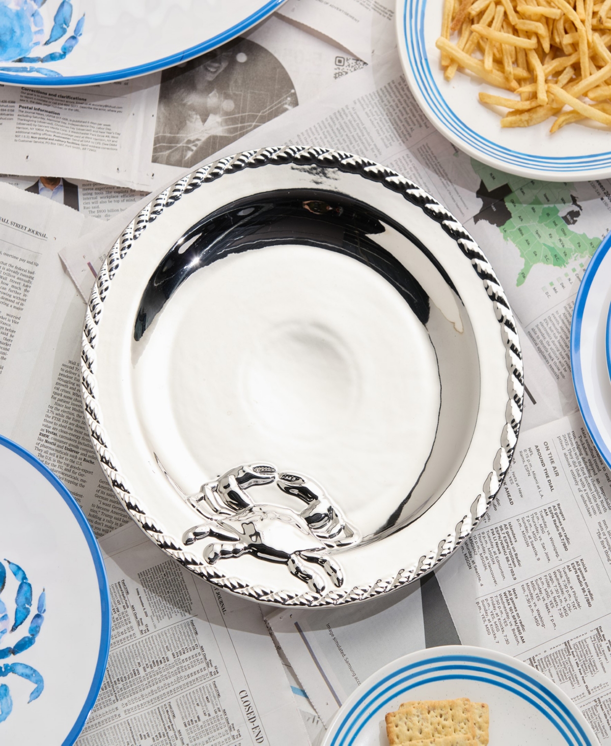 Certified International Silver Plated Lobster Round Platter In Miscellaneous