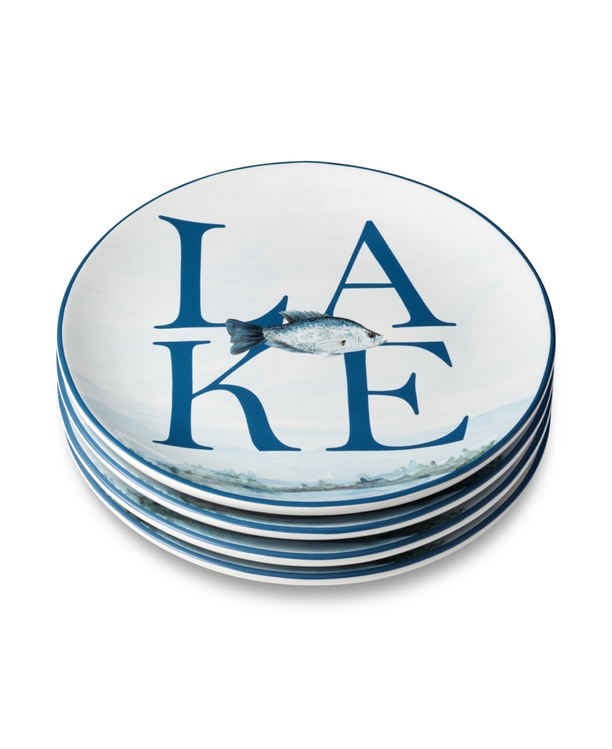 Wake At The Lake Dinner Plates, Set of 4 - Miscellaneous