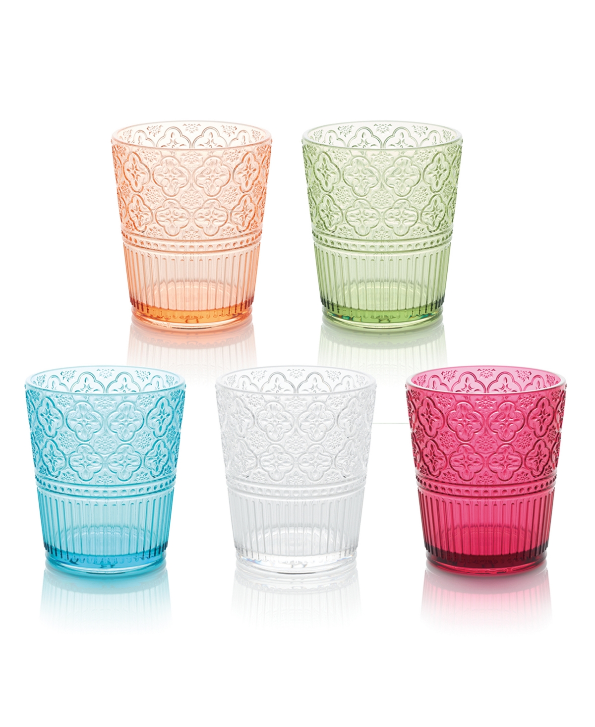 Certified International Set Of 6 Santa Fe 22oz Acrylic Ice Tea Glasses In Clear