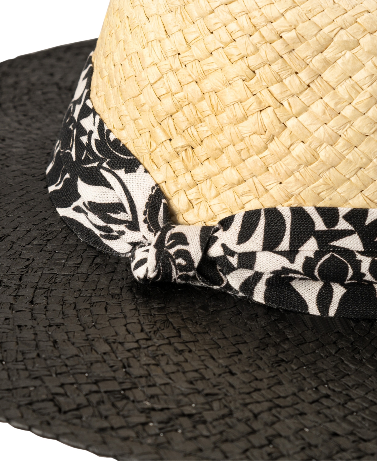 Ralph Lauren Rustic Printed Band Sun Hat In Black,tan