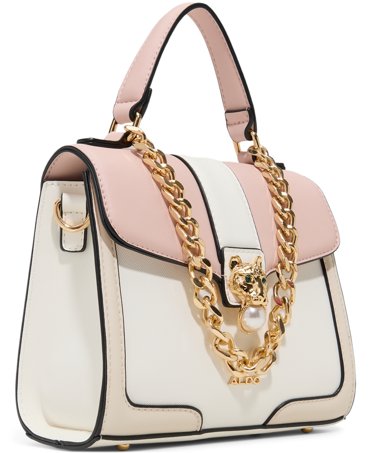 Aldo Bernius Top Handle Mini Handbag In White,light Pink