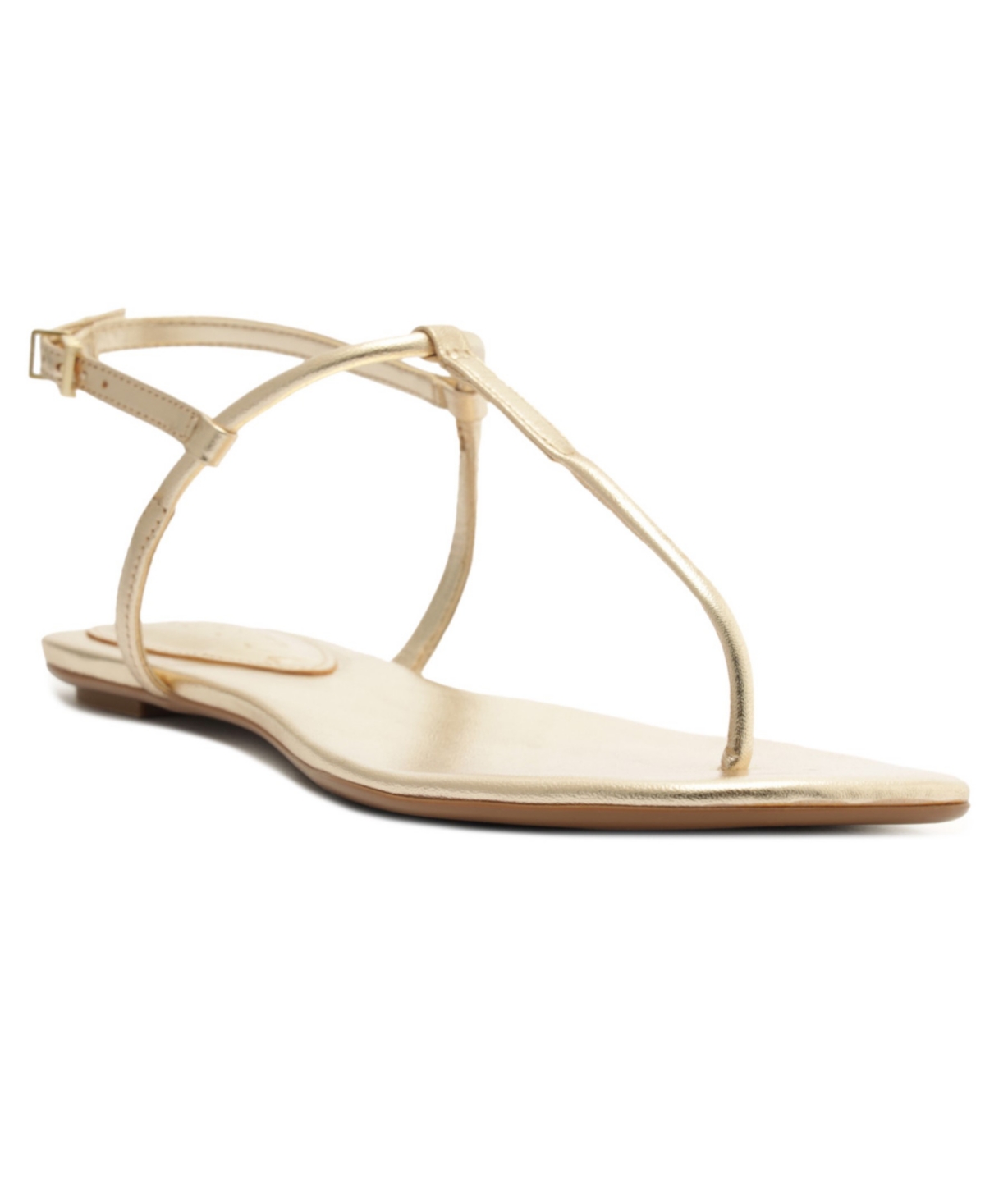 Shop Schutz Women's Elsha Round Toe Flat Sandals In Rose Gold