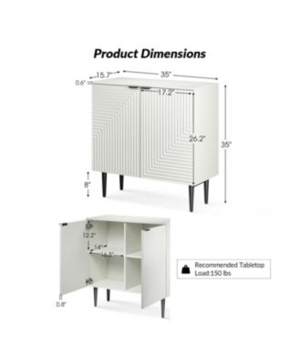 Burkart 35"Tall And 2Doors Modern Accent Cabinet