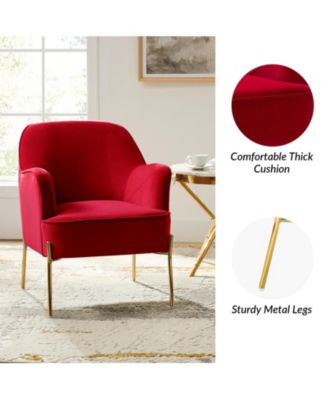 Barbara Wooden Arm Chair with Metal Legs