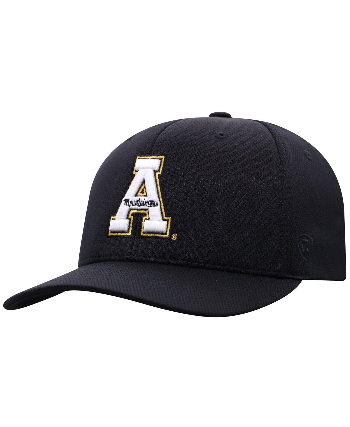 Top Of The World Men's Black Appalachian State Mountaineers Reflex Flex Hat In Black