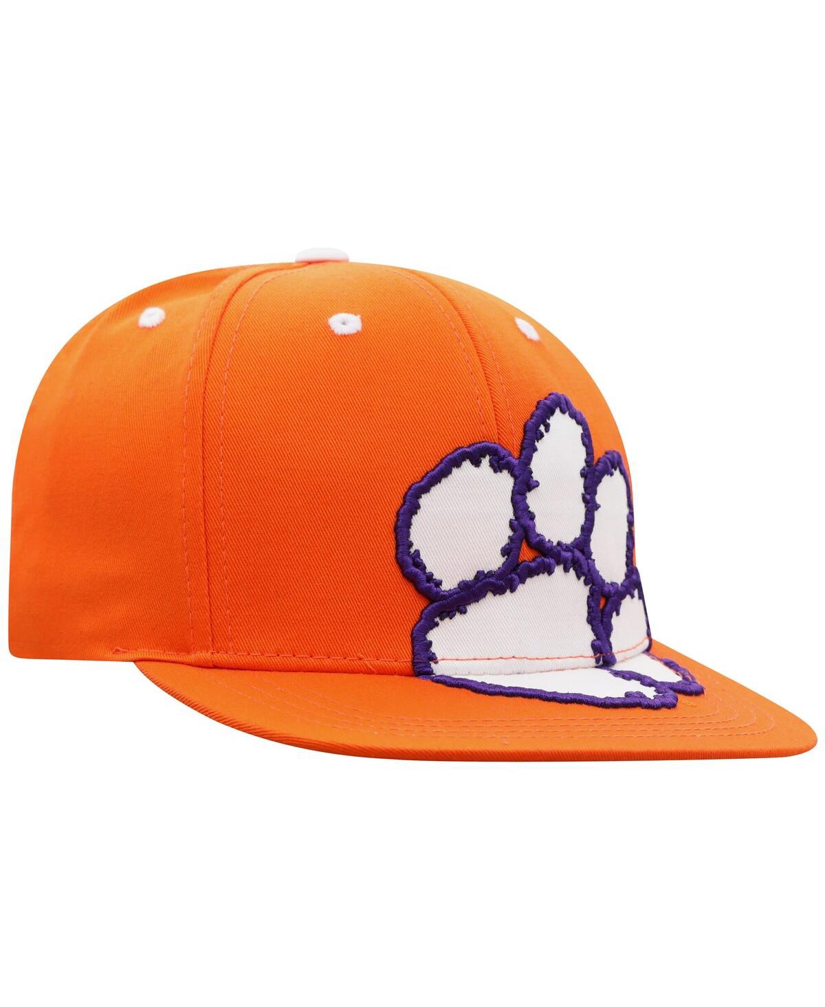 TOP OF THE WORLD BIG BOYS AND GIRLS ORANGE CLEMSON TIGERS OVERSIZED LOGO SNAPBACK HAT 