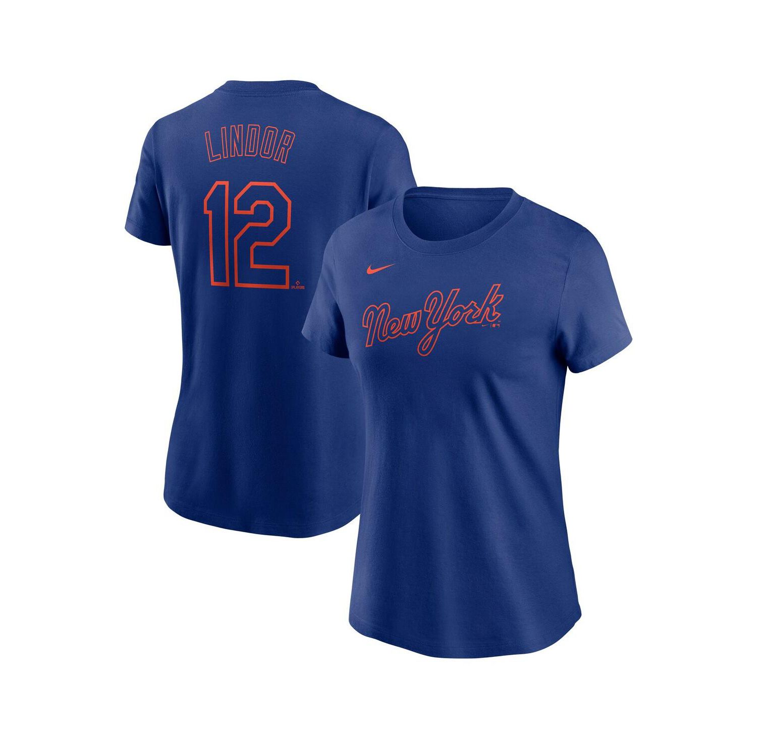 Women's Francisco Lindor Royal New York Mets Fuse Name & Number T-Shirt
