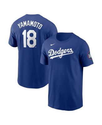 Nike - Men's Yoshinobu Yamamoto Royal Los Angeles Dodgers 2025 MLB World Tour: Tokyo Series Name Number T-Shirt