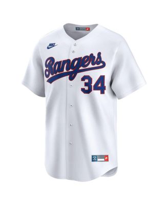 Men's Nolan Ryan White Texas Rangers Throwback Cooperstown Collection Limited Jersey