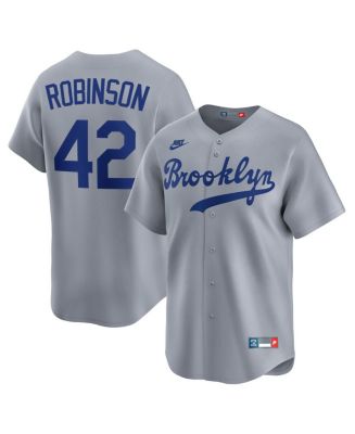 Nike Men's Jackie Robinson Gray Brooklyn Dodgers Throwback