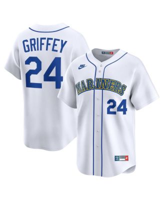 Nike - Men's Ken Griffey Jr. White Seattle Mariners Throwback Cooperstown Collection Limited Jersey