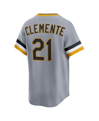 Men's Roberto Clemente Gray Pittsburgh Pirates Throwback Cooperstown Collection Limited Jersey
