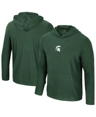 Colosseum - Men's Green Michigan State Spartans Long Sleeve Hoodie T-Shirt
