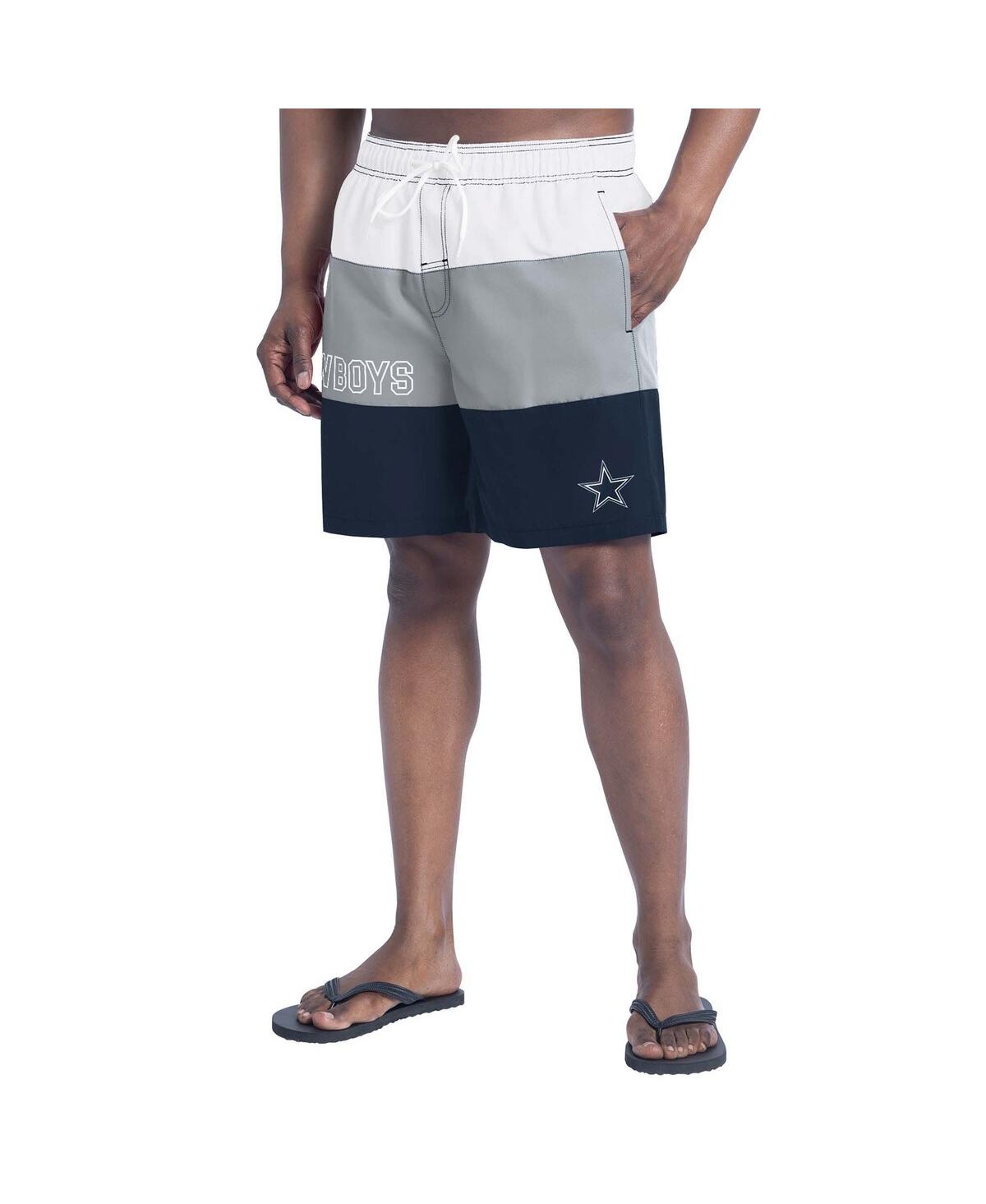 Men's White/Gray Dallas Cowboys Sunrise Volley Swim Shorts - White, Gray