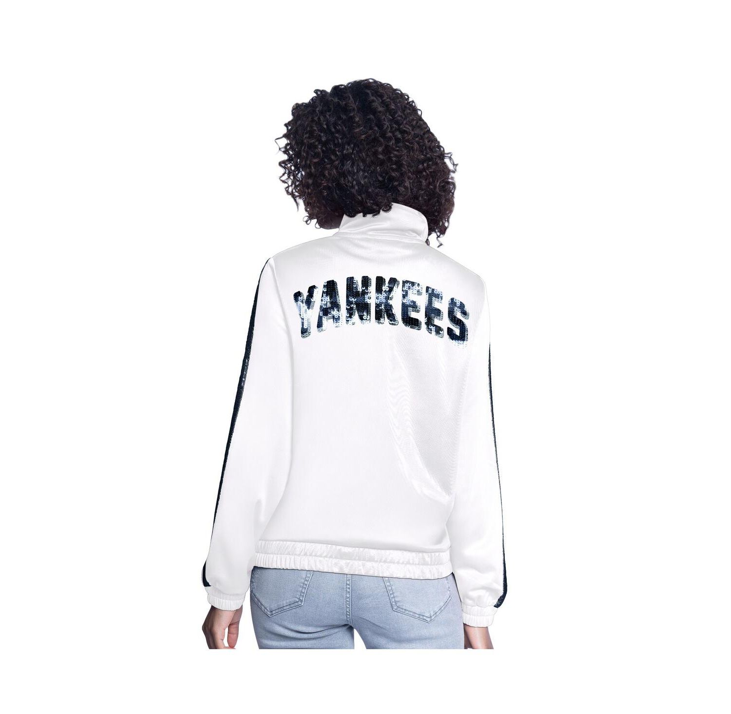 Women's White New York Yankees Gear II Full-Zip Track Jacket