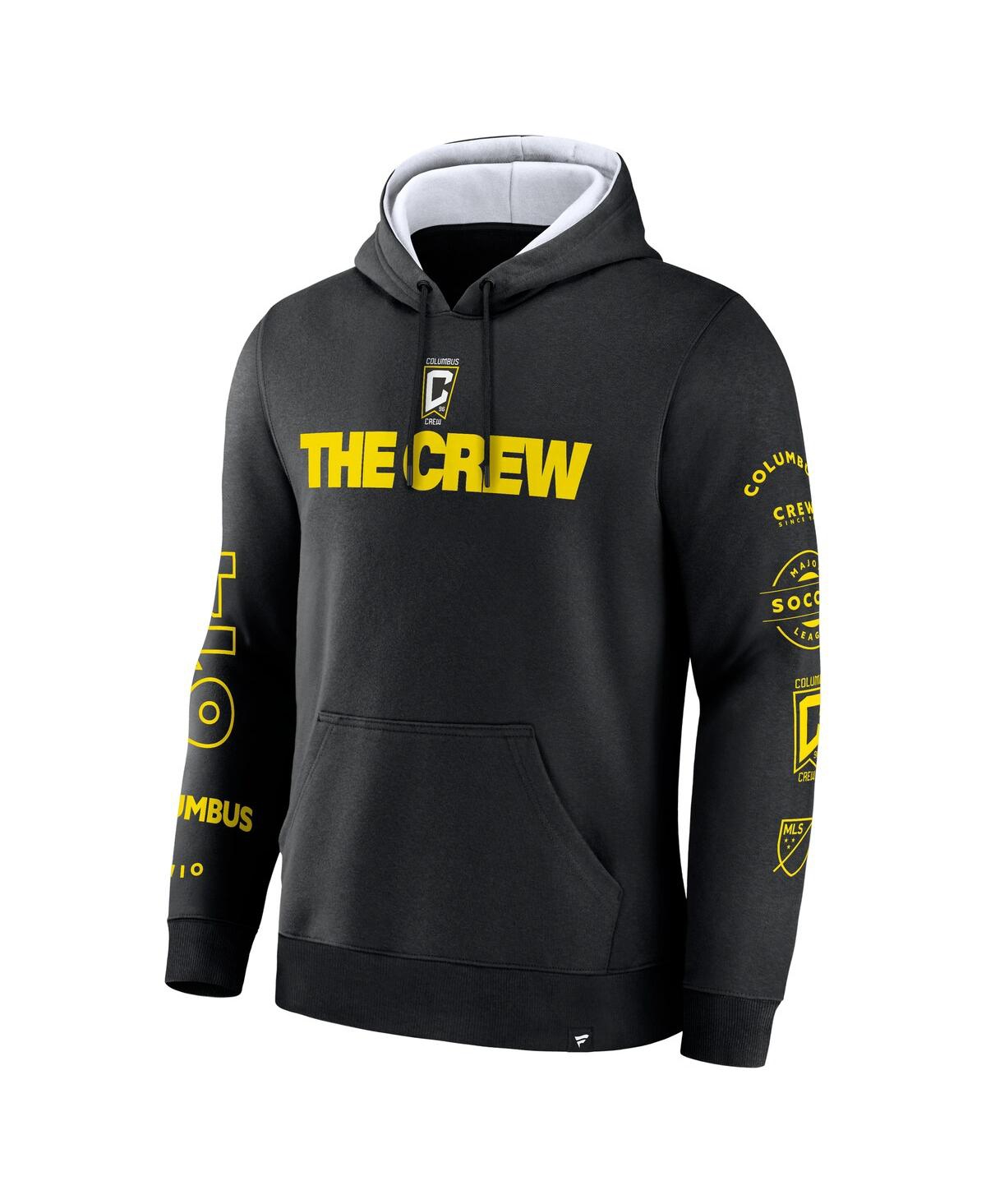 Fanatics Men's Black Columbus Crew Penalty Kick Legacy Pullover Hoodie In Black