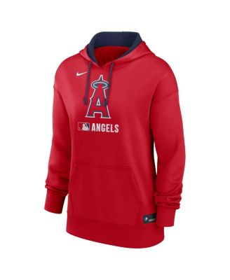 Women's Red Los Angeles Angels Authentic Collection Performance Pullover Hoodie