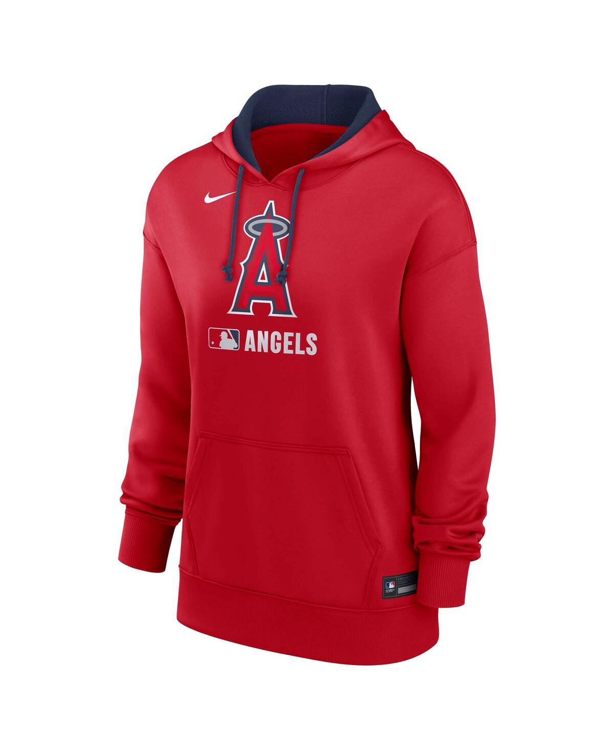 Nike Women's Red Los Angeles Angels Authentic Collection Performance Pullover Hoodie In Red
