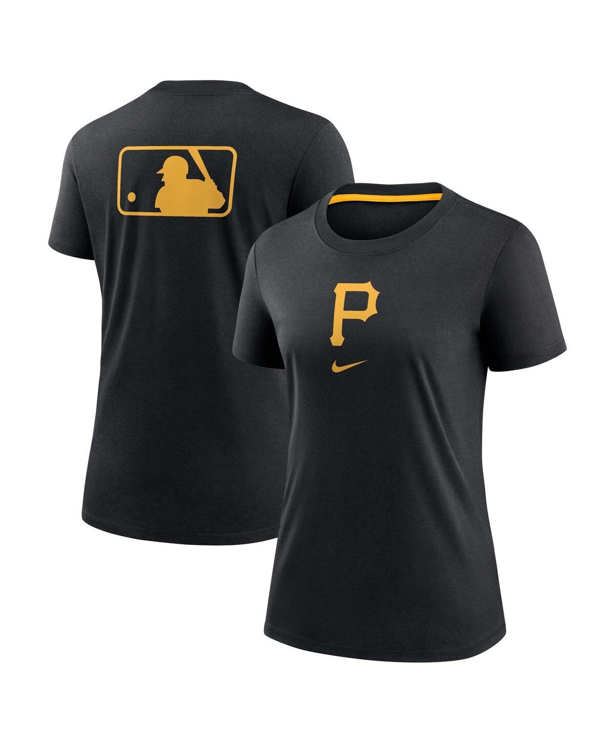 Nike Women's Black Pittsburgh Pirates Authentic Collection Early Work Tri-blend T-shirt In Black