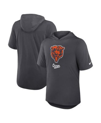 Nike - Men's Anthracite Chicago Bears Tri-Blend Performance Hoodie T-Shirt