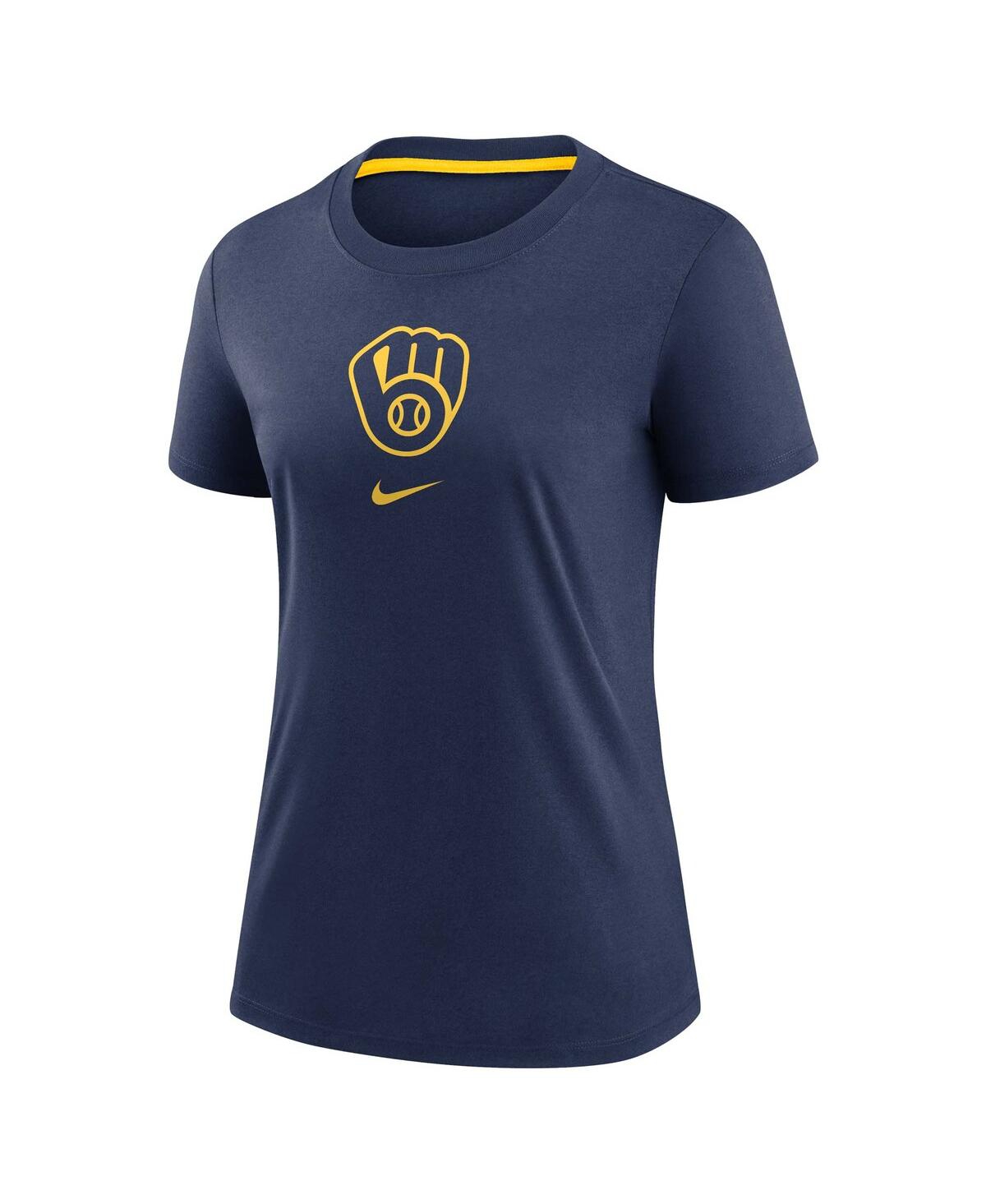Nike Women's Navy Milwaukee Brewers Authentic Collection Early Work Tri-blend T-shirt In Navy