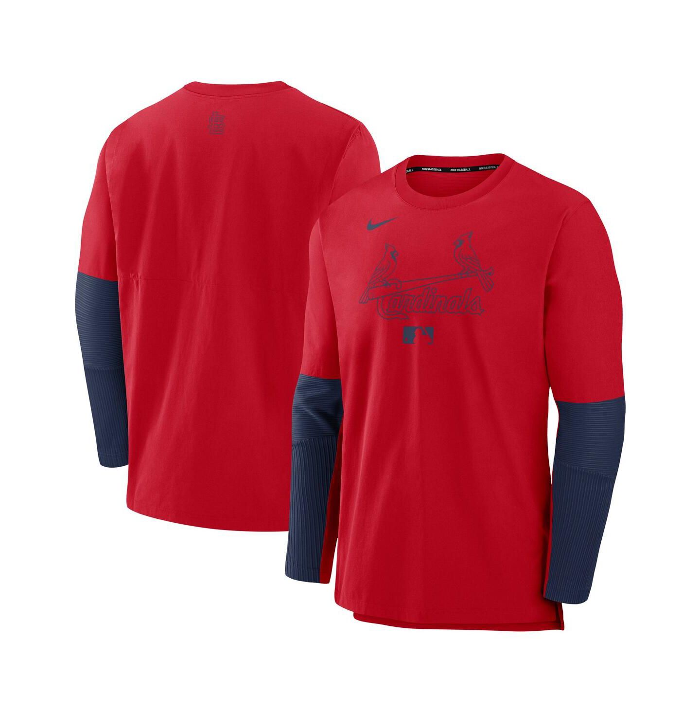 Мужской топ Nike Red/Navy St. Louis Cardinals Authentic Collection Player Lightweight Performance Long Sleeve — фото 1